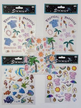 NWT Tropical Paradise Scrapbooking Sticker Lot